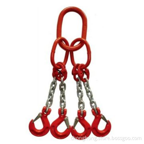 G80 Chain Sling, Available with Single, Two, Three and Four Legs, Different Working Load